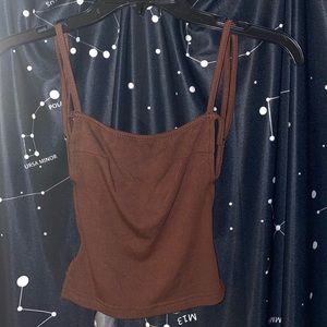 brown tanktop (back is cut out